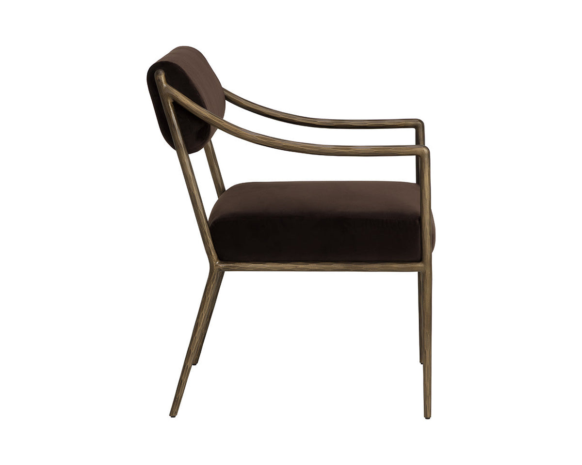 Leticia Dining Armchair-Diamond Mink