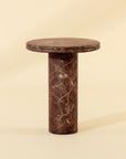 Bastion End Table - Marble Look-Mocha Marble Look