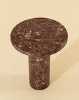 Bastion End Table - Marble Look-Mocha Marble Look