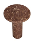 Bastion End Table - Marble Look-Mocha Marble Look