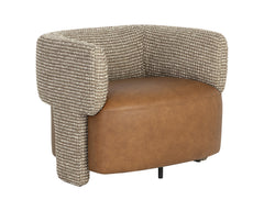 Coppola Lounge Chair-Cognac #3 / Torched Meringue
