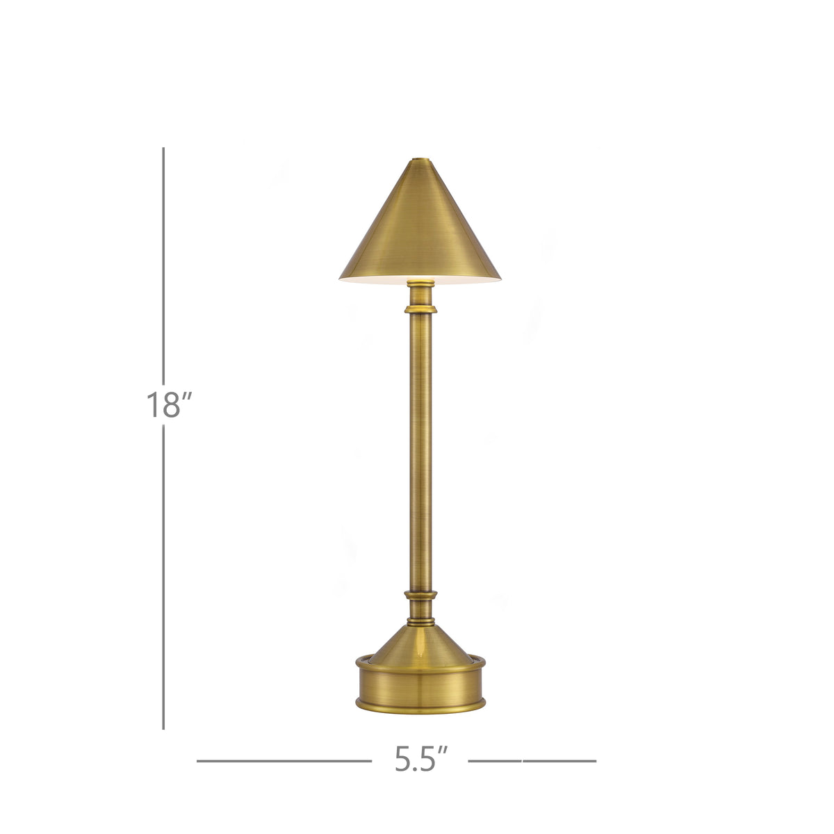 Traipse Brass Cordless Table Lamp