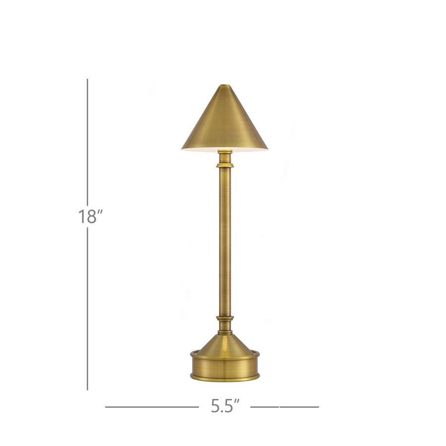 Traipse Brass Cordless Table Lamp