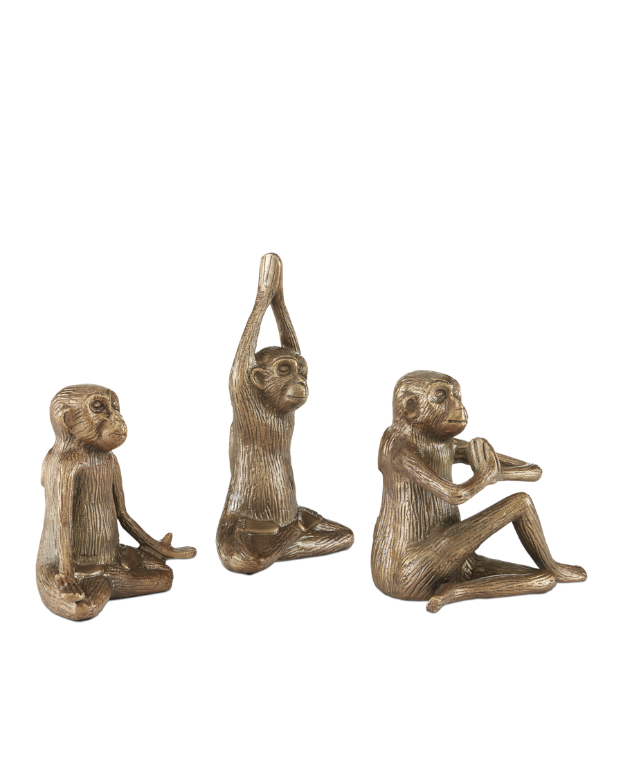 Zen Brass Monkey Set of 3