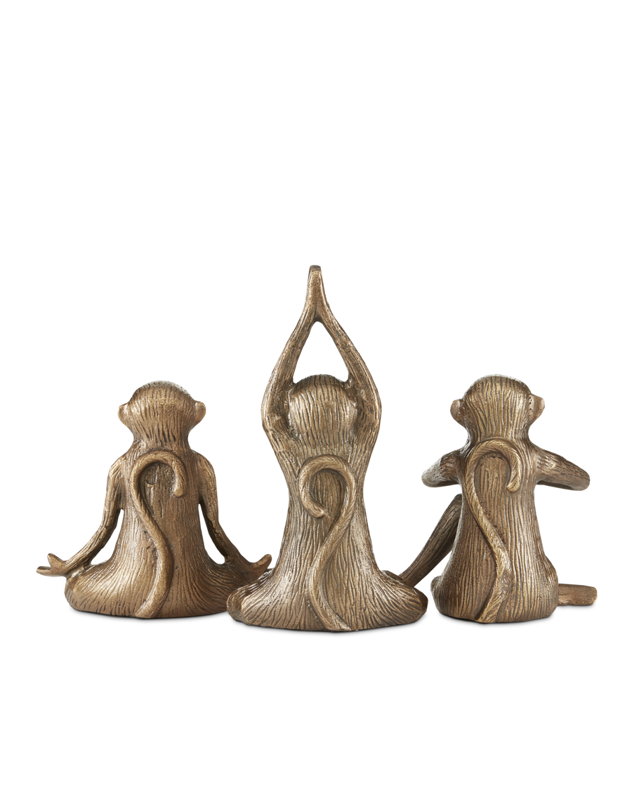 Zen Brass Monkey Set of 3