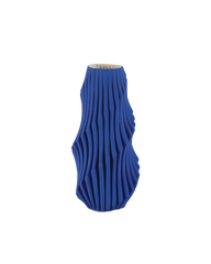 Blue Pleat Medium Vase