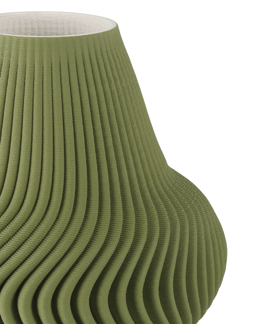 Green Plisse Medium Vase