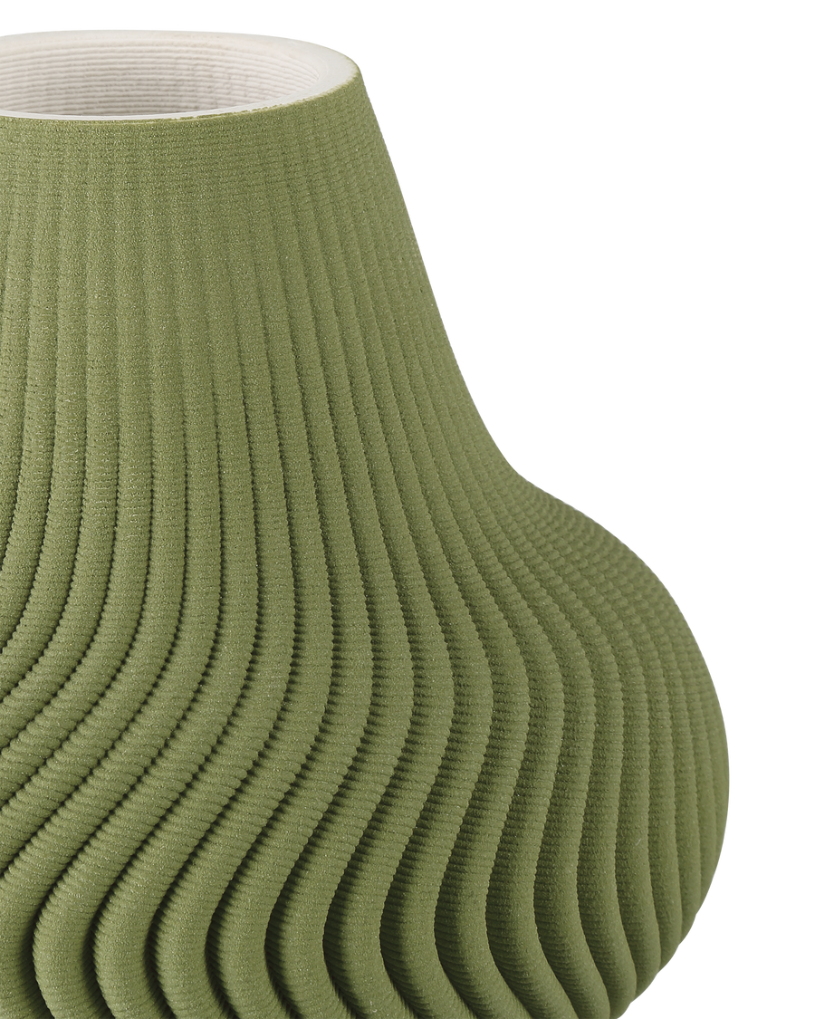 Green Plisse Large Vase