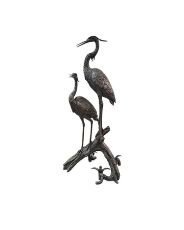 Herons on Branch Bronze