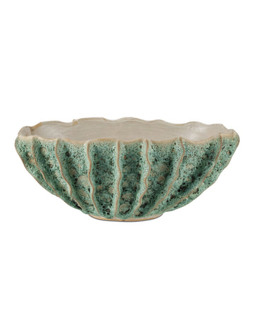 Sunken Boat Oval Green Bowl