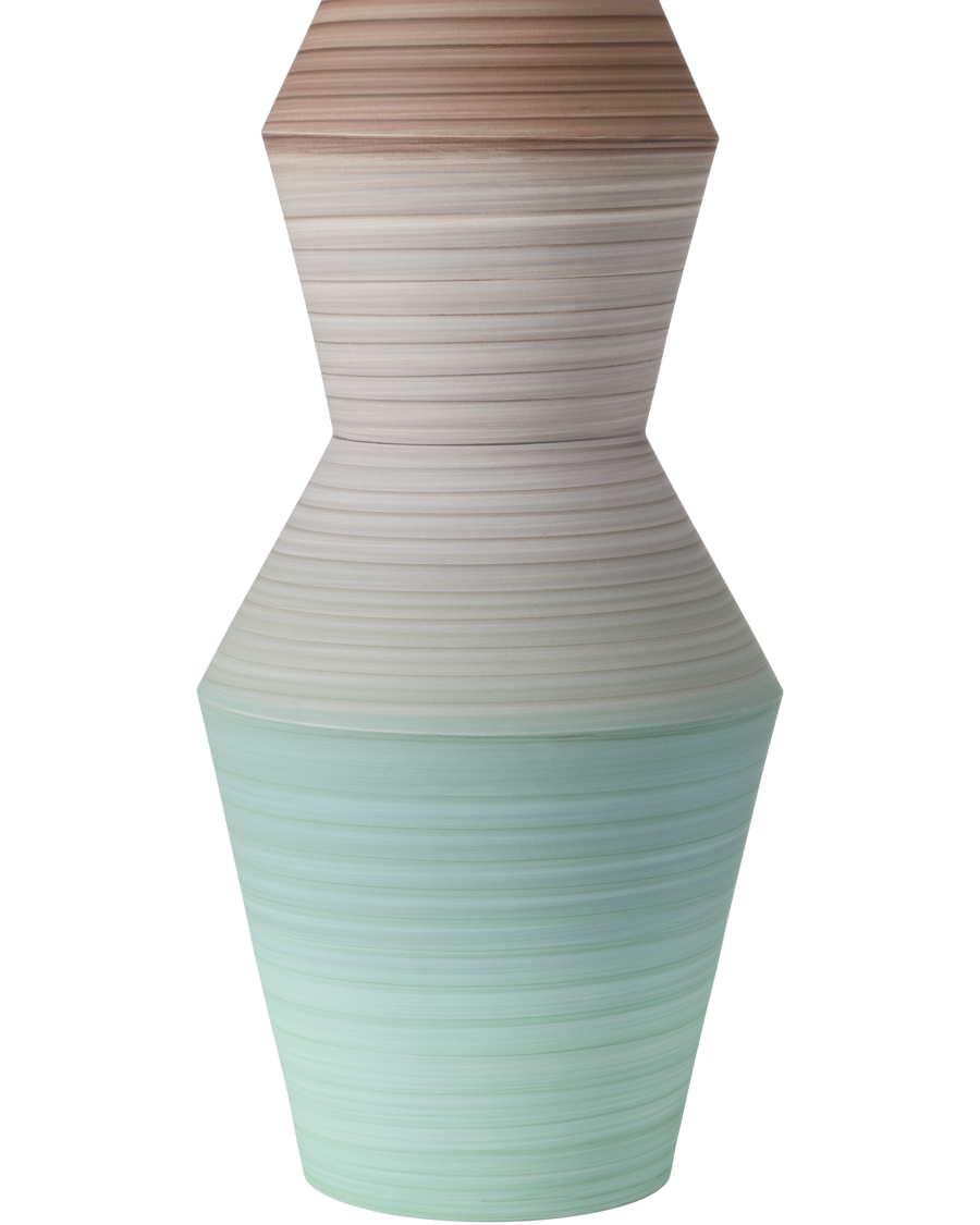Happy 80's Brown & Pale Blue Vase Set of 2