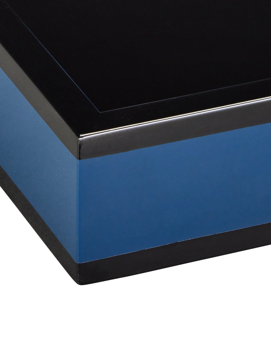Navy Lacquer Tray Set of 2