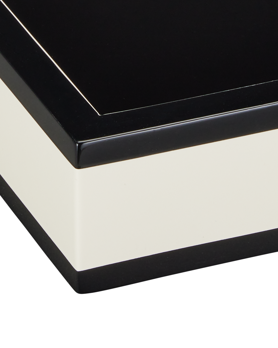Ivory Lacquer Tray Set of 2