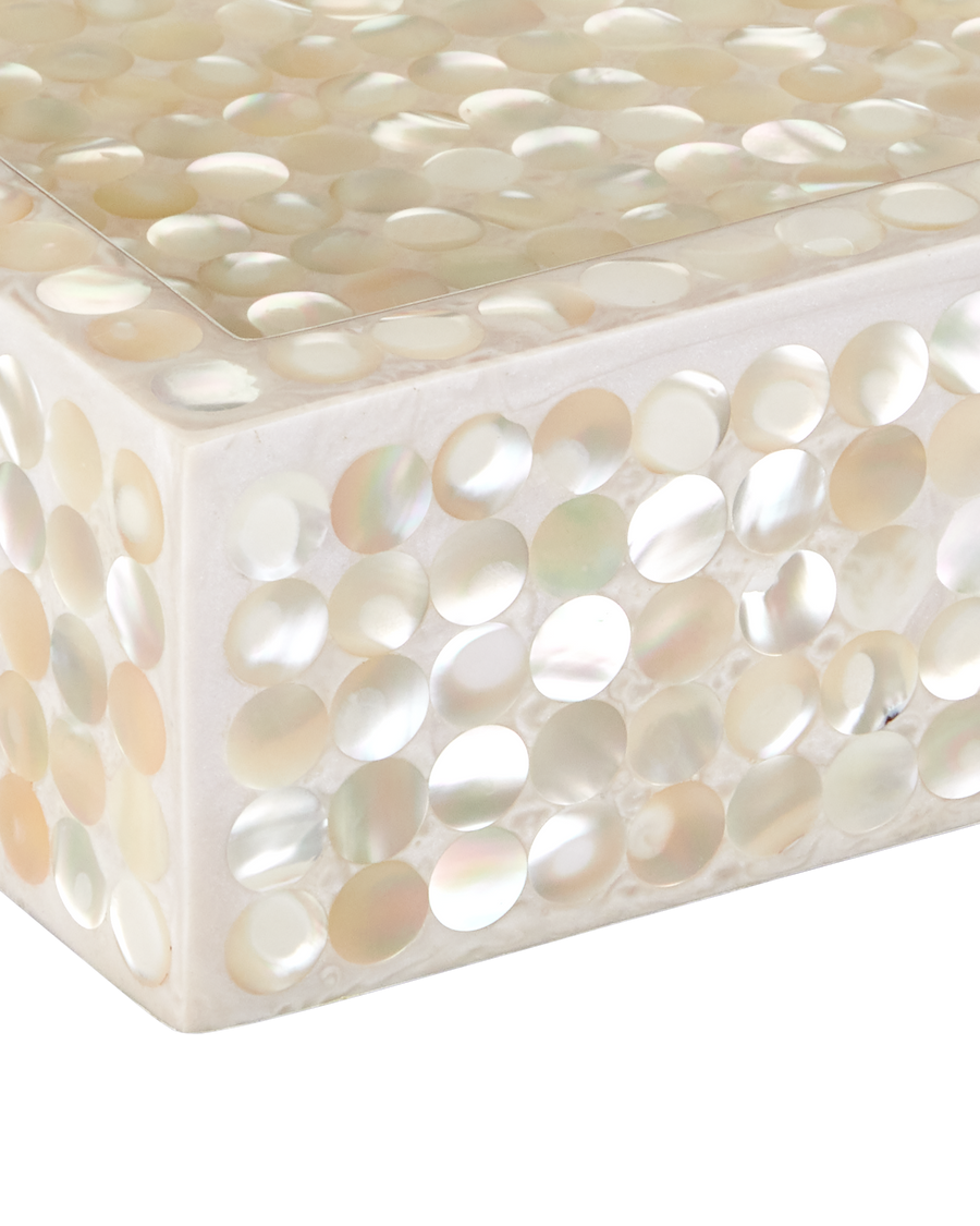 Gerri Dot Mother of Pearl Tray Set of 2
