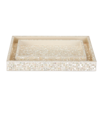 Gerri Dot Mother of Pearl Tray Set of 2