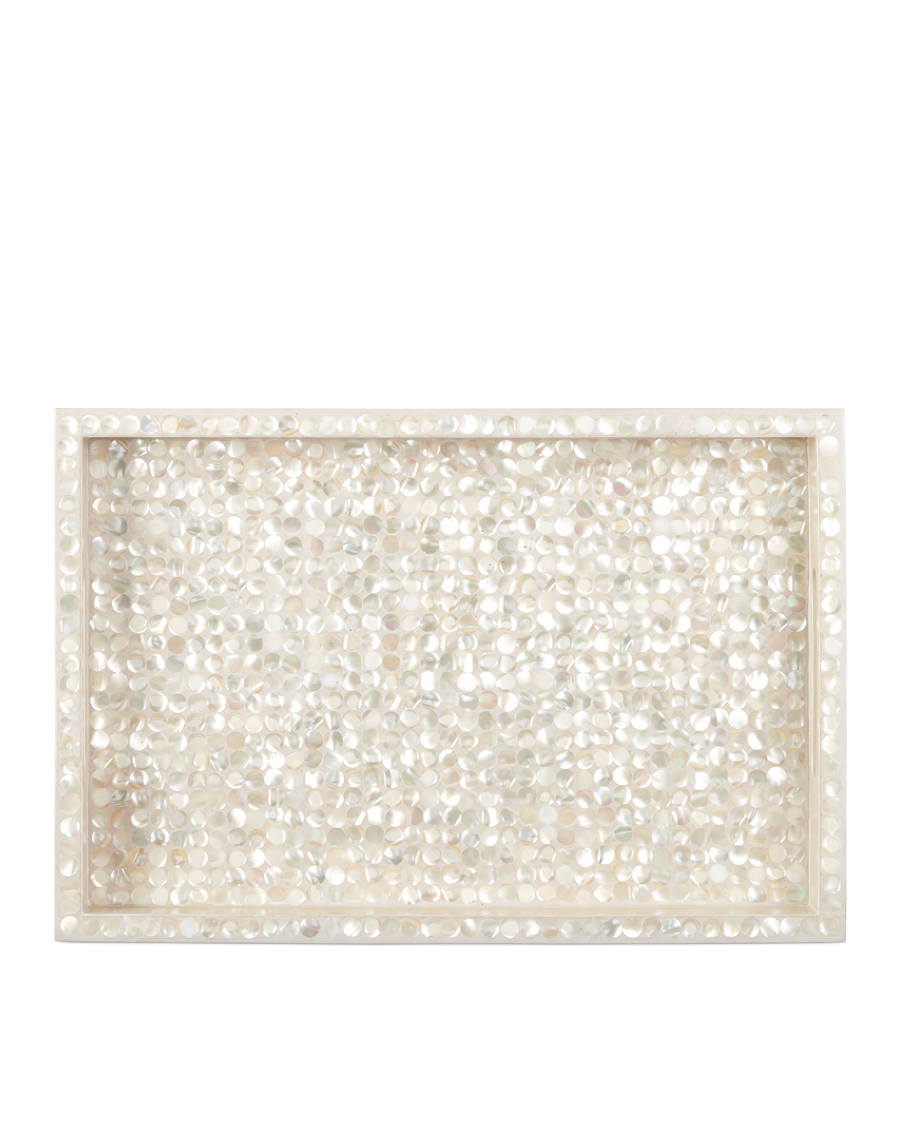 Gerri Dot Mother of Pearl Tray Set of 2