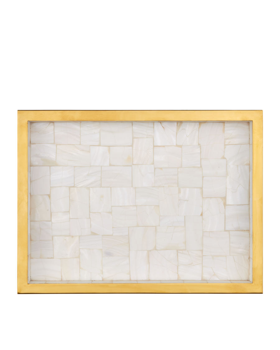 Casey Mother of Pearl Tray Set of 2