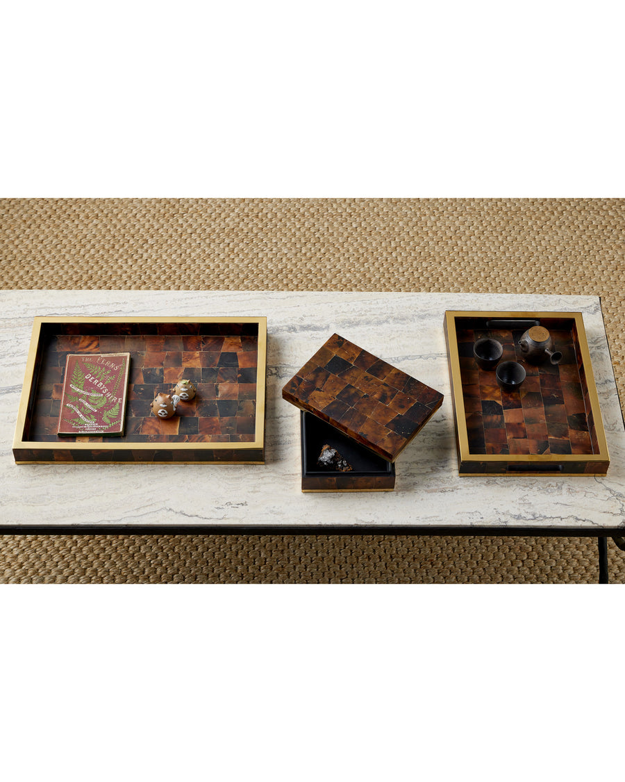 Casey Brown Tray Set of 2