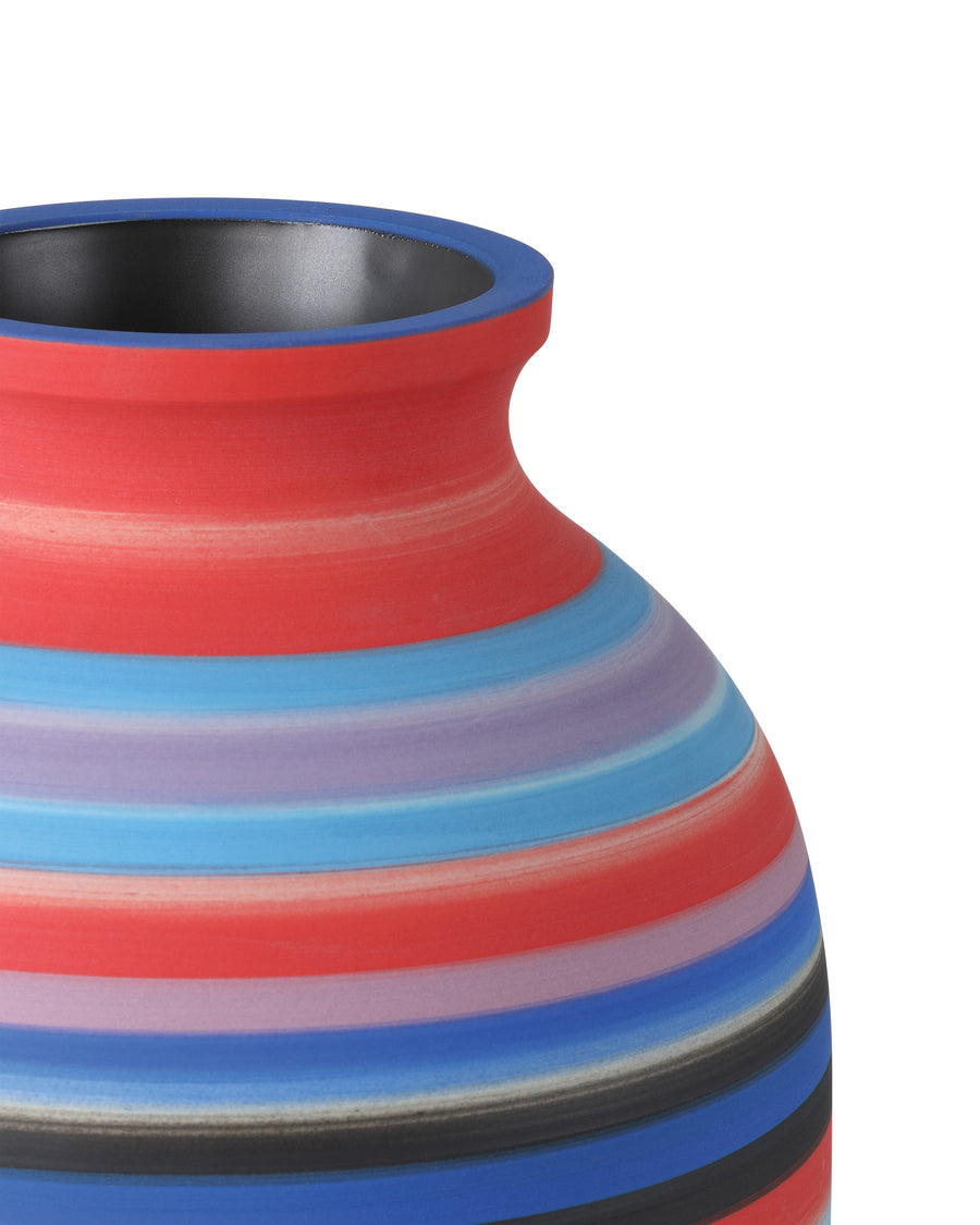 Happy 80's Small Bright Blue & Red Vase