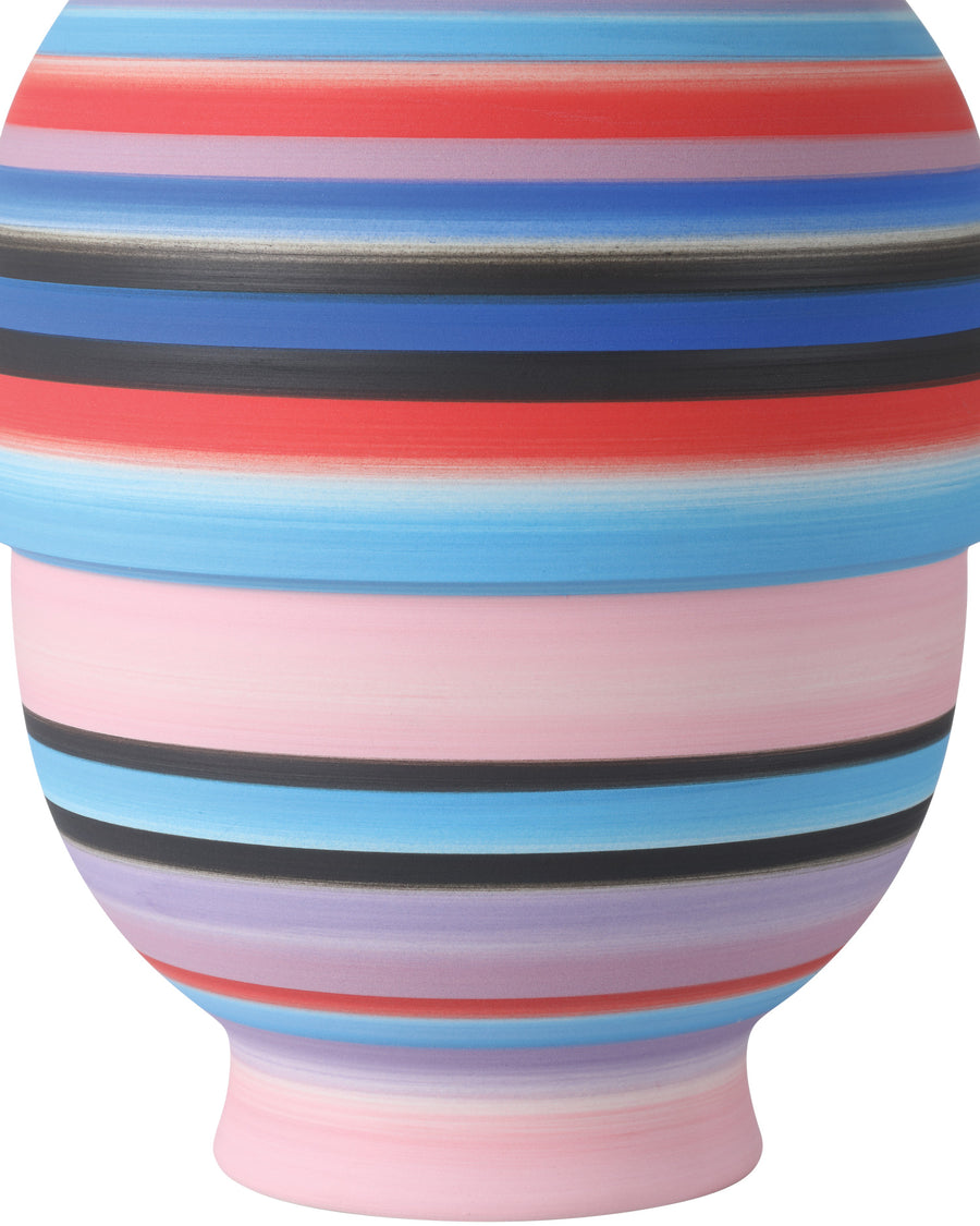 Happy 80's Small Bright Blue & Red Vase