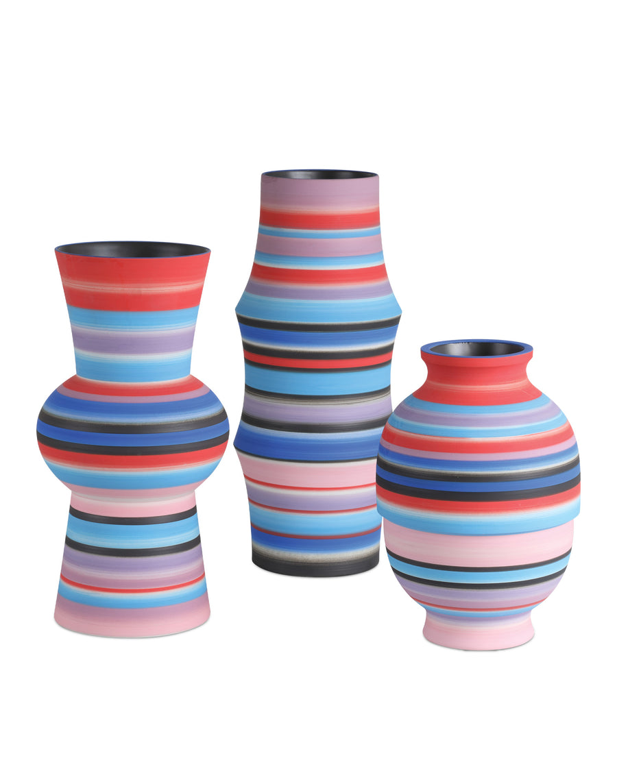 Happy 80's Small Bright Blue & Red Vase
