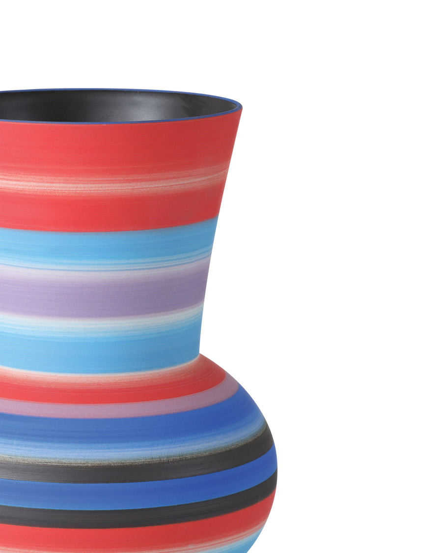 Happy 80's Medium Bright Blue & Red Vase