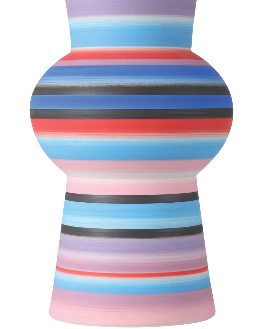 Happy 80's Medium Bright Blue & Red Vase