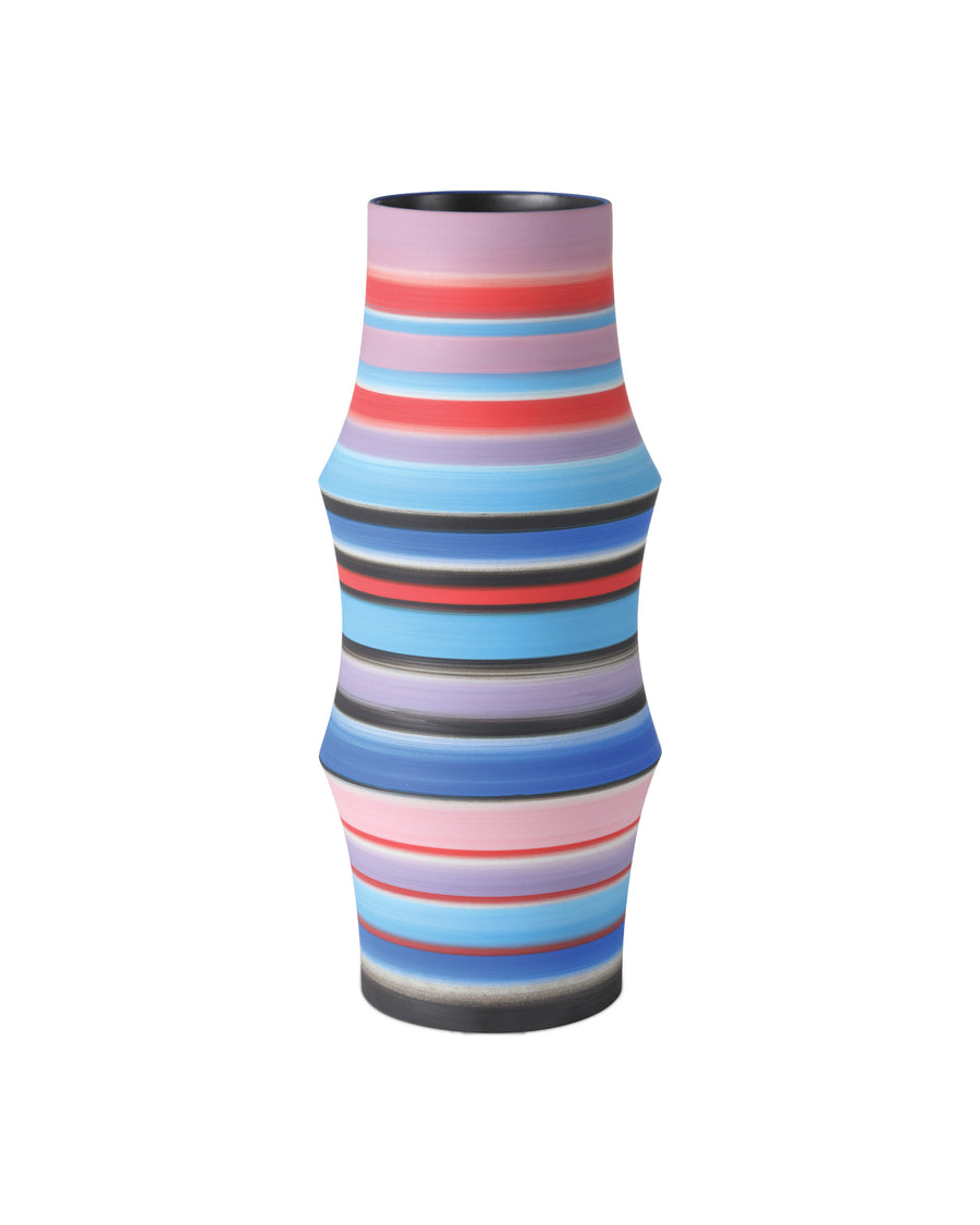 Happy 80's Large Bright Blue & Red Vase