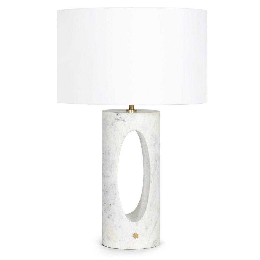 Portia Marble Table Lamp (White) - Maison Vogue