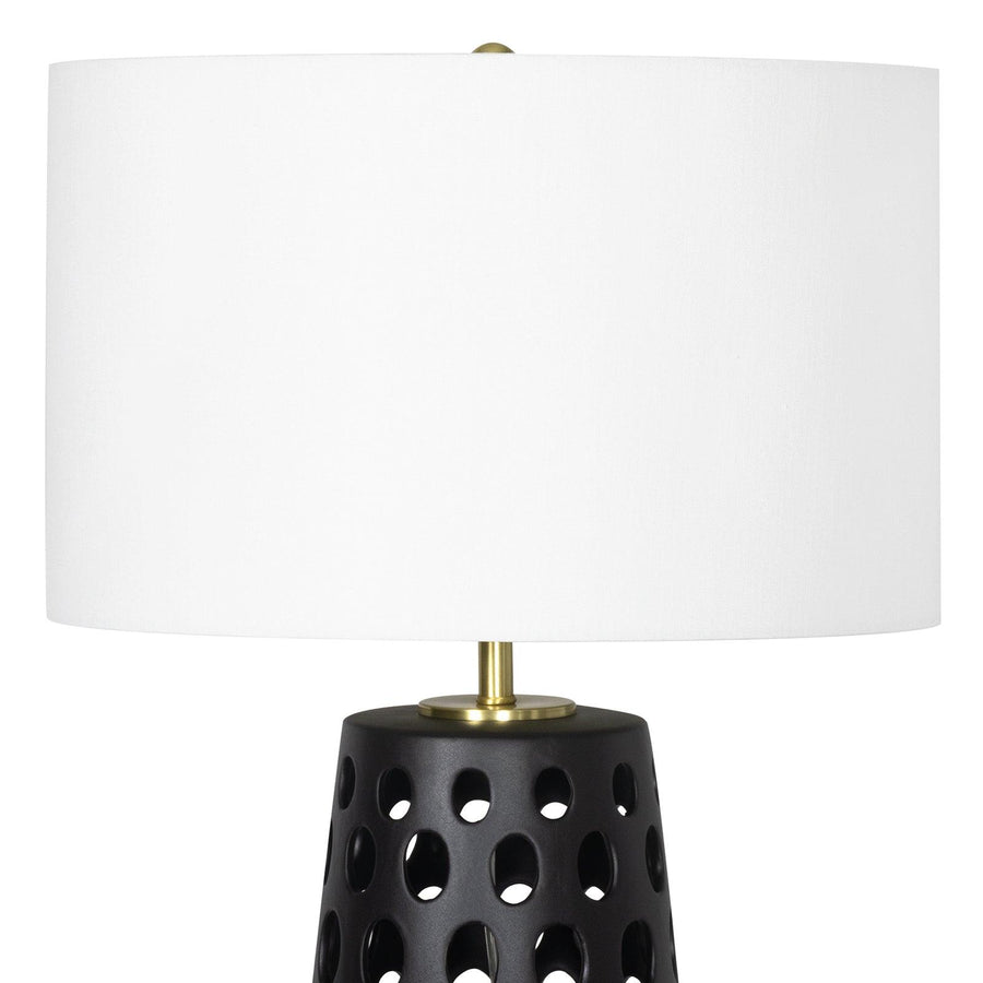 Kelvin Ceramic Table Lamp (Black) - Maison Vogue