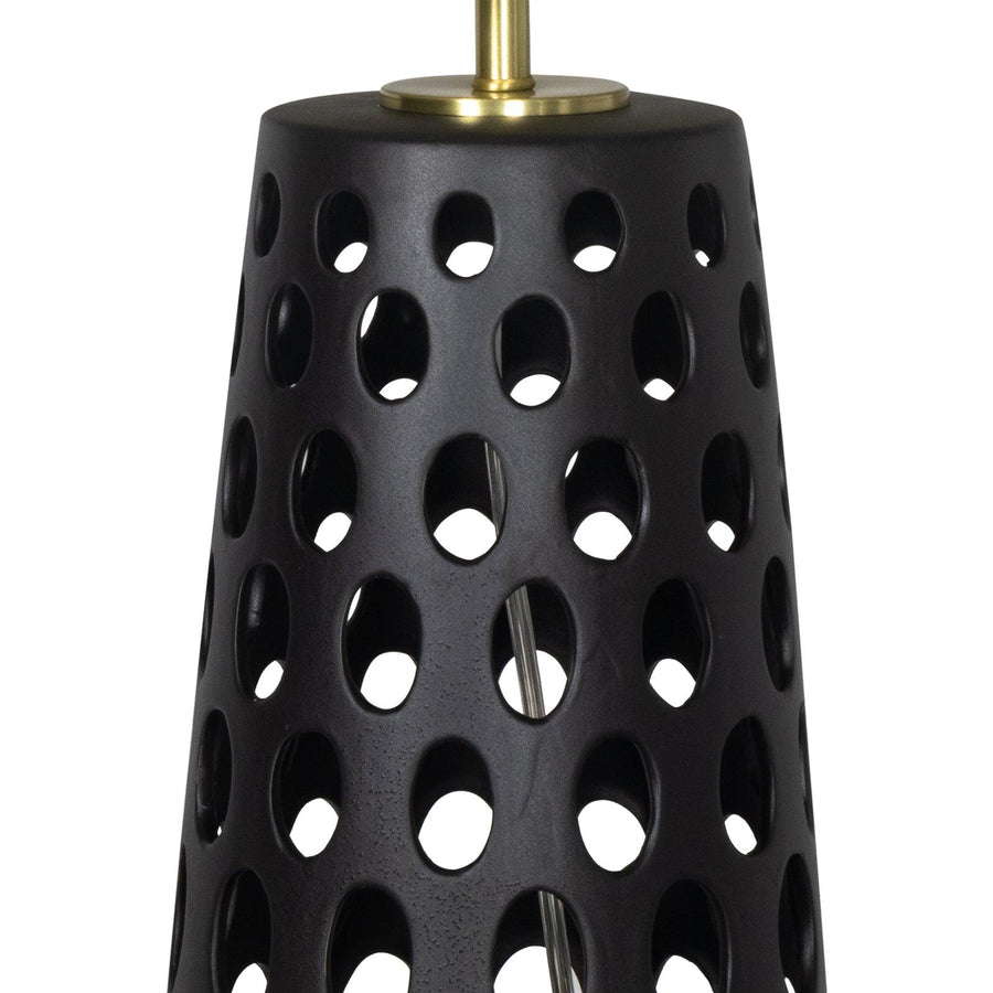Kelvin Ceramic Table Lamp (Black) - Maison Vogue