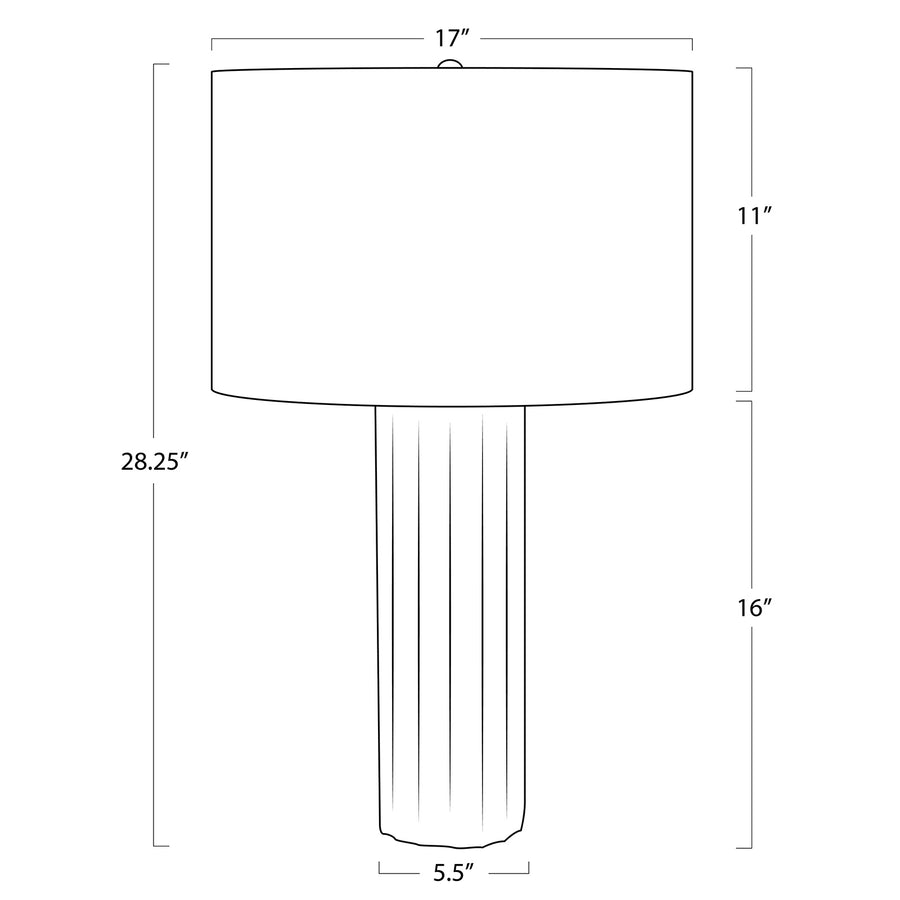 Tambour Concrete Table Lamp