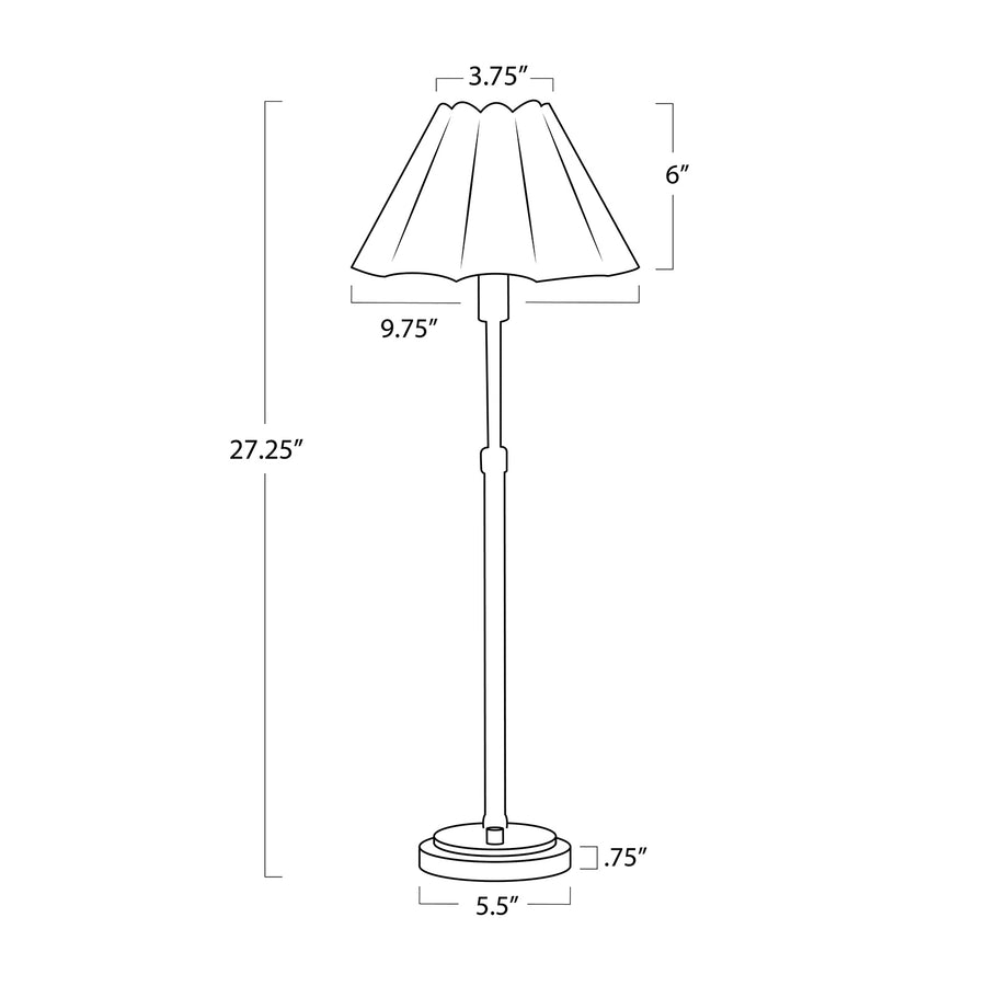 Polly Buffet Lamp-Green Shade