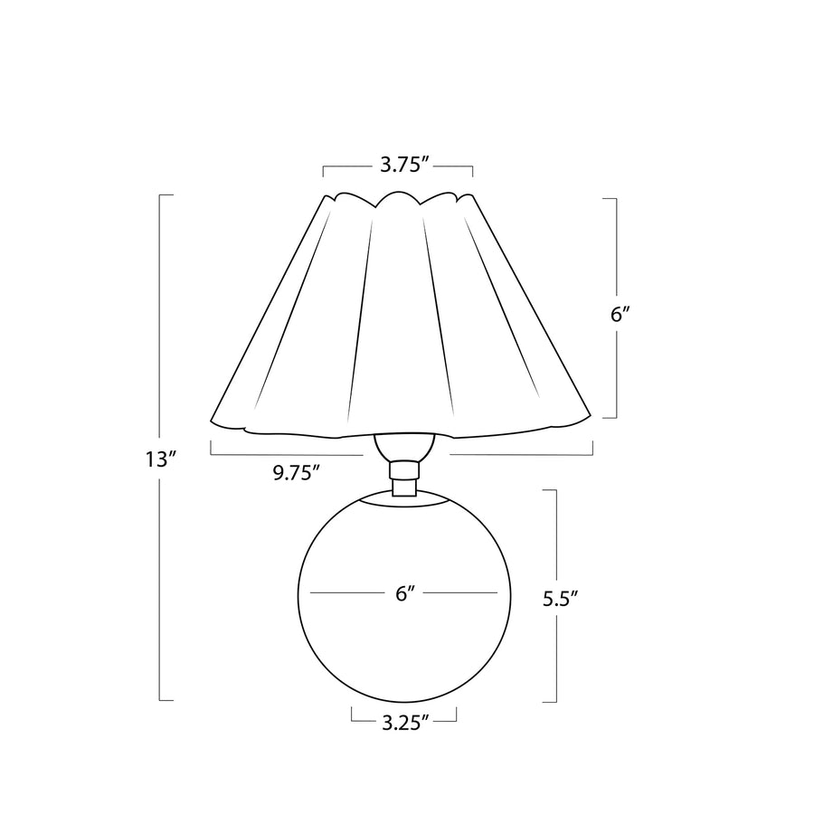 Giorgio Crystal Mini Lamp-White Shade