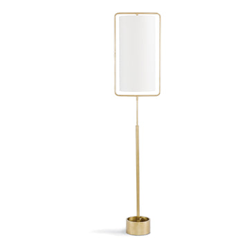 Geo Rectangle Floor Lamp (Natural Brass)