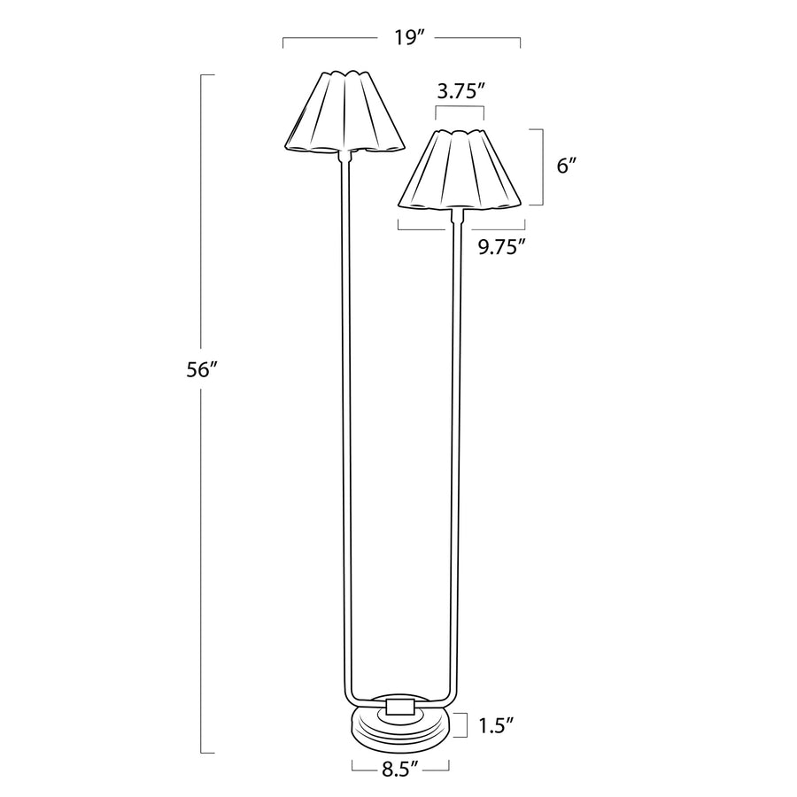 Polly Floor Lamp-Green Shade