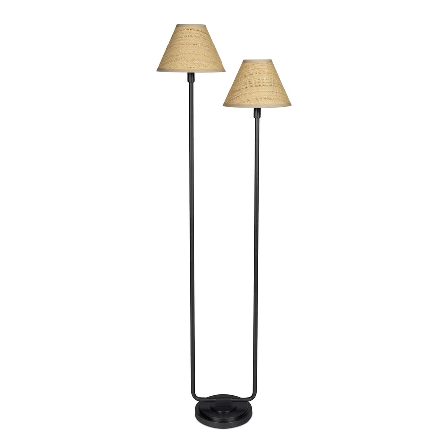 Polly Floor Lamp-Rattan Shade