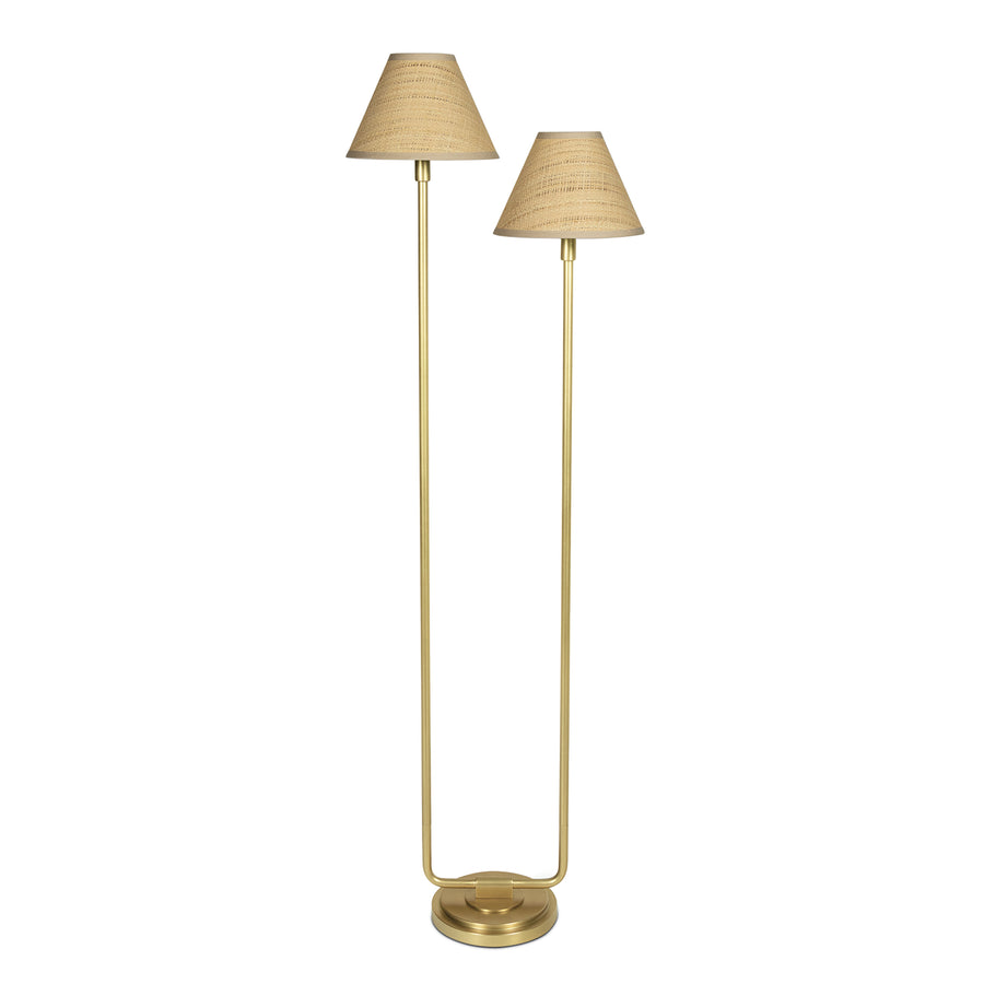 Polly Floor Lamp-Rattan Shade