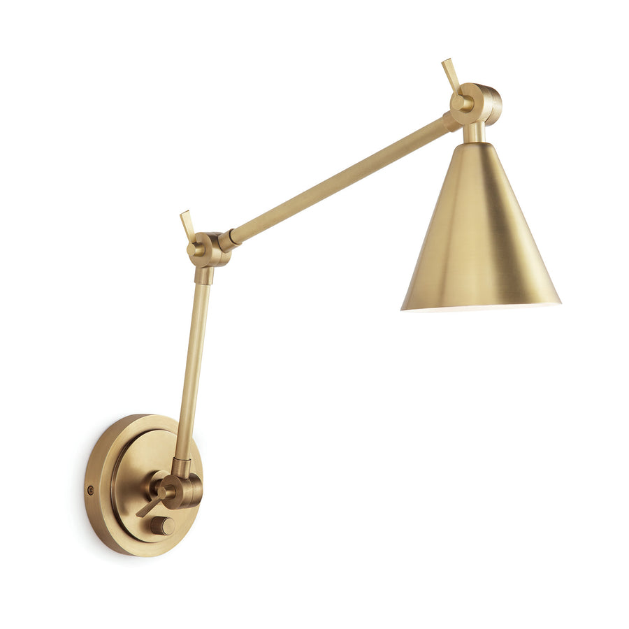 Sal Task Sconce (Natural Brass)