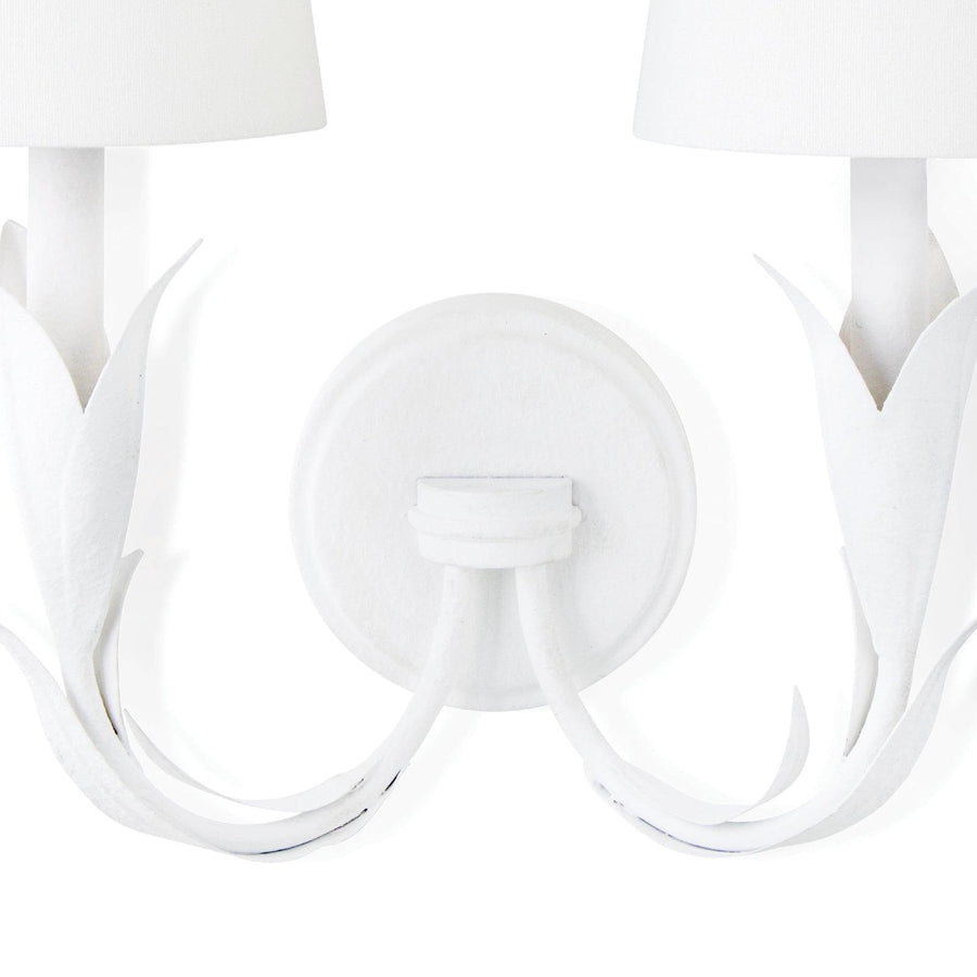 River Reed Sconce Double (White) - Maison Vogue