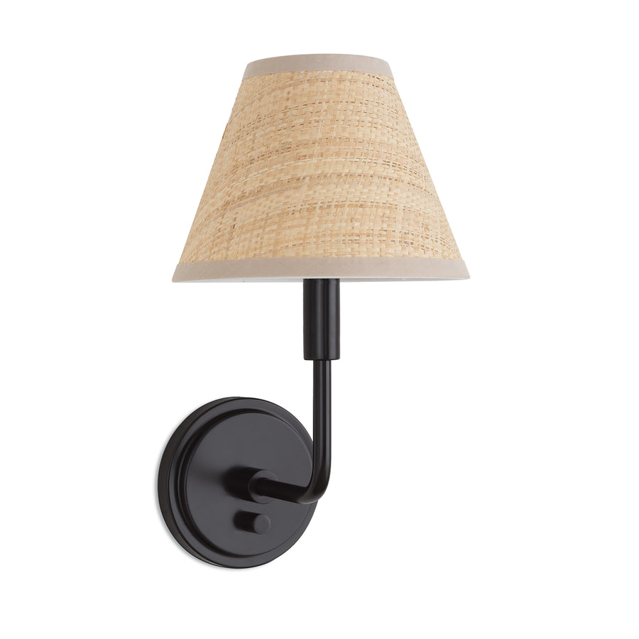 Polly Sconce Single-Rattan Shade