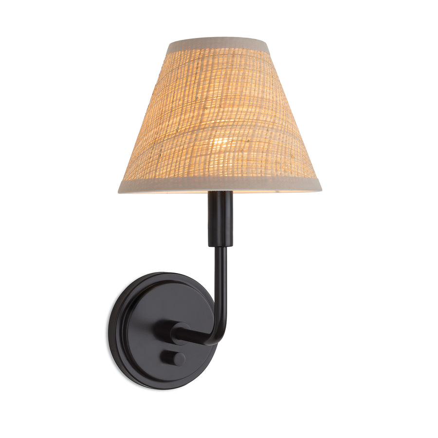 Polly Sconce Single-Rattan Shade