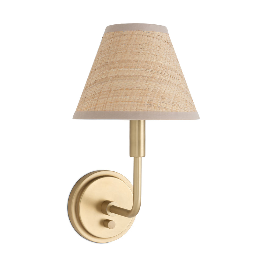 Polly Sconce Single-Rattan Shade