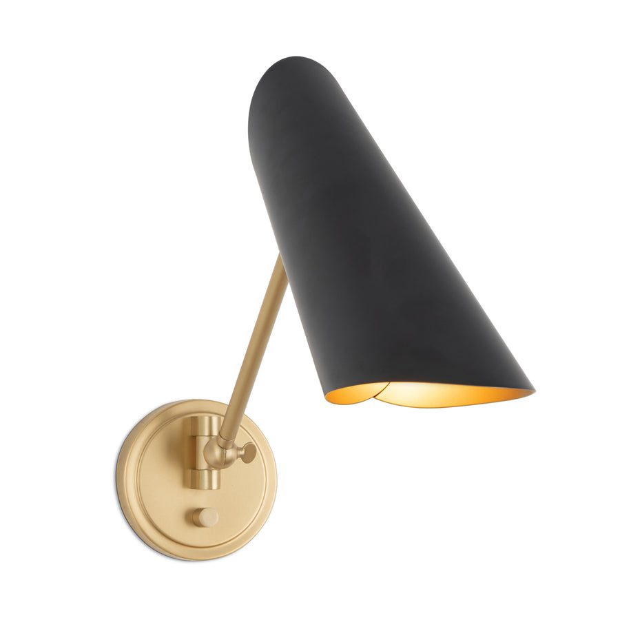 Vest Single Arm Sconce-Black