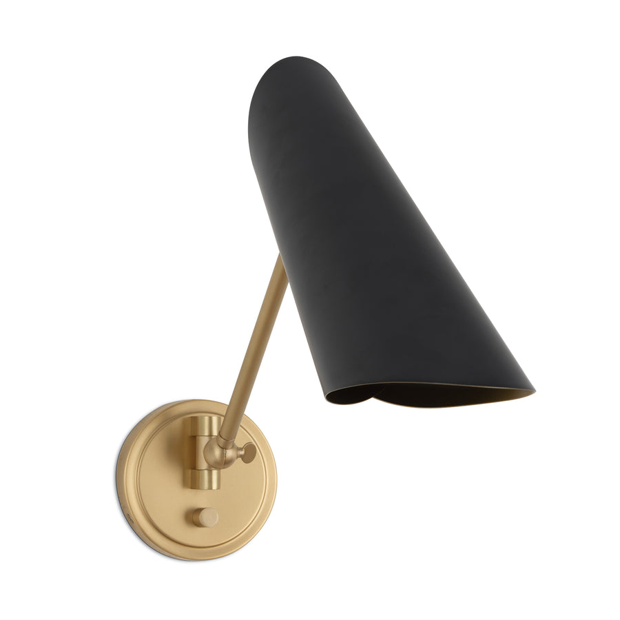 Vest Single Arm Sconce-Black