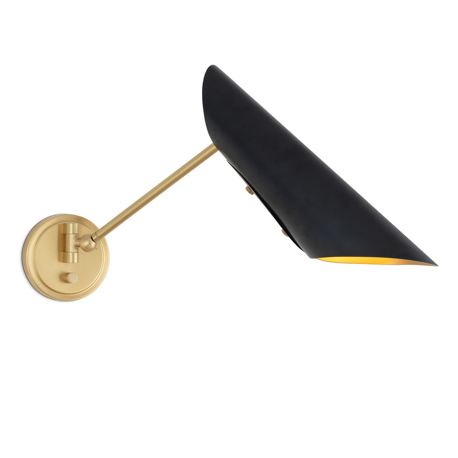 Vest Single Arm Sconce-Black