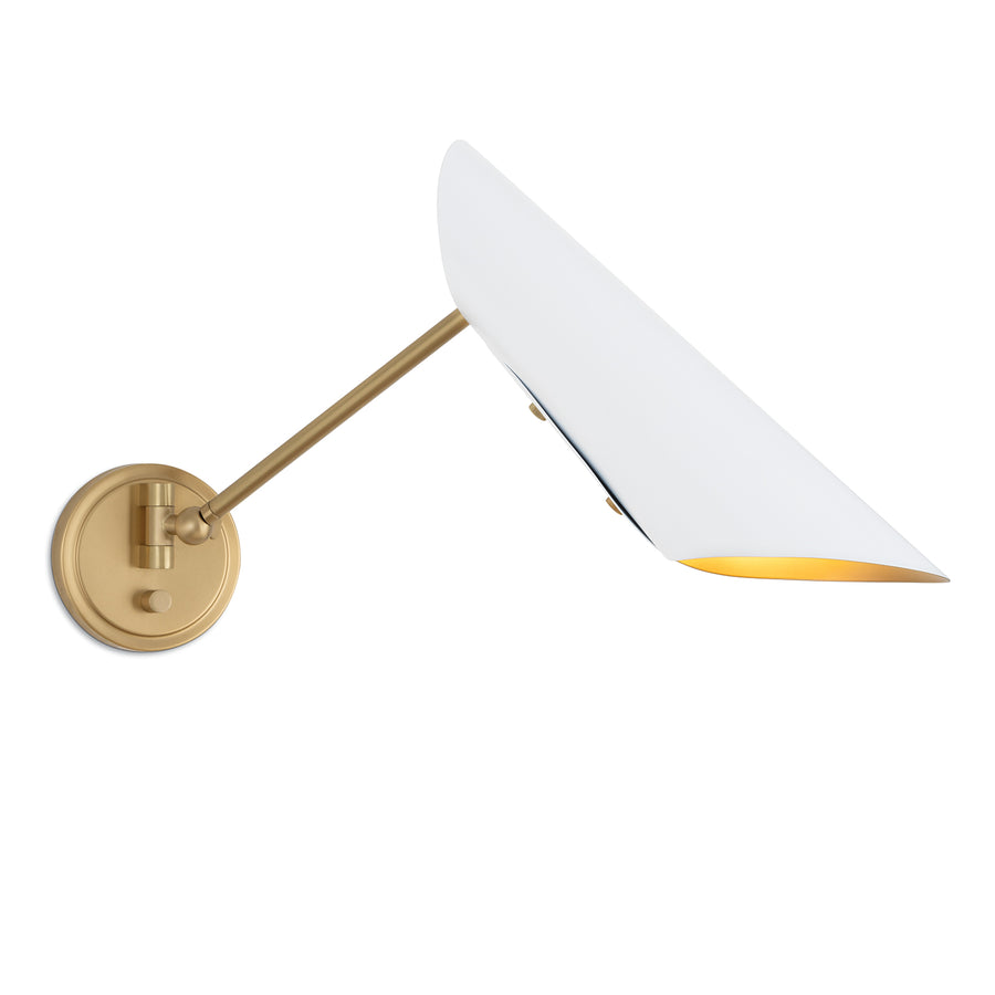 Vest Single Arm Sconce-White