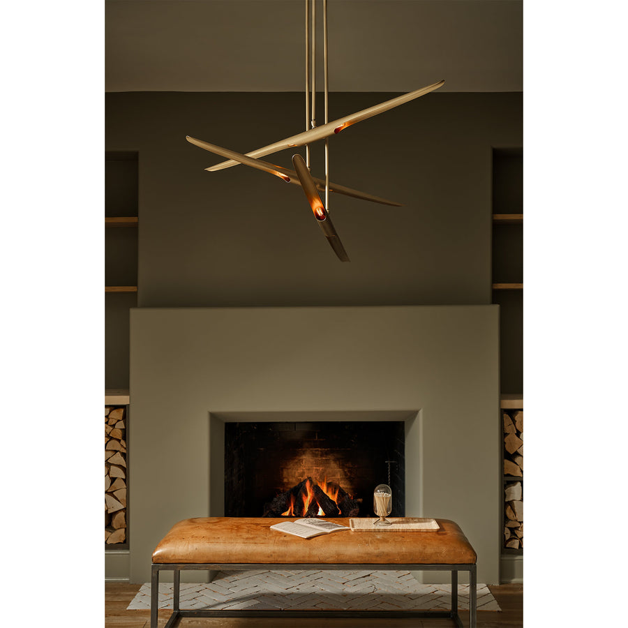 Concorde Chandelier-Natural Brass