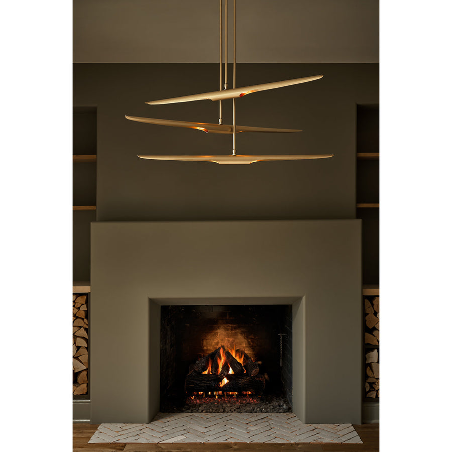 Concorde Chandelier-Natural Brass