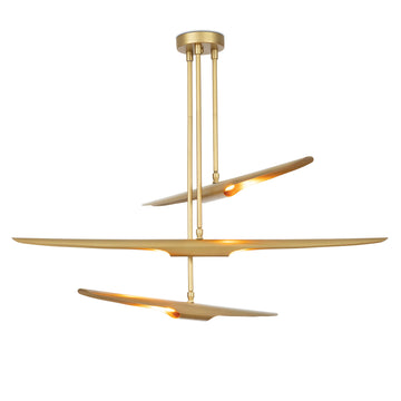 Concorde Chandelier-Natural Brass